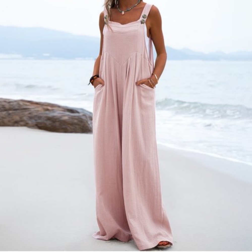 Trendy Pink overall Jumpsuit